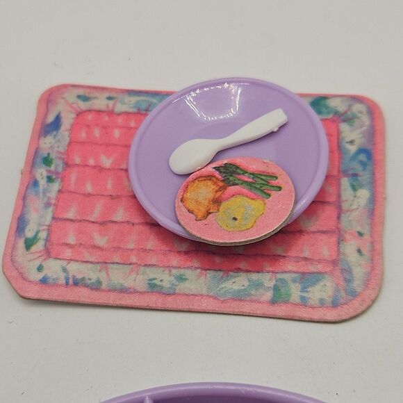 Vtg Barbie Sweet Roses Dining Lazy Susan Vegetable Platter Replacement Parts 80s - Picture 7 of 16